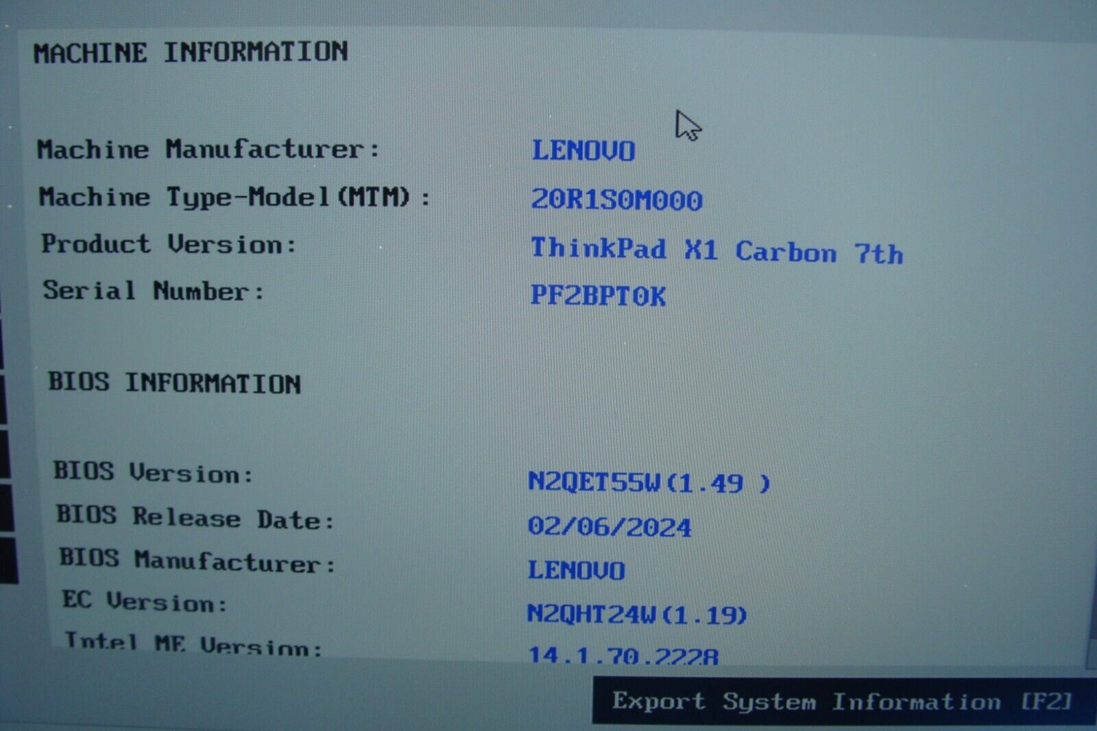 Lenovo ThinkPad X1 Carbon Gen 7 14