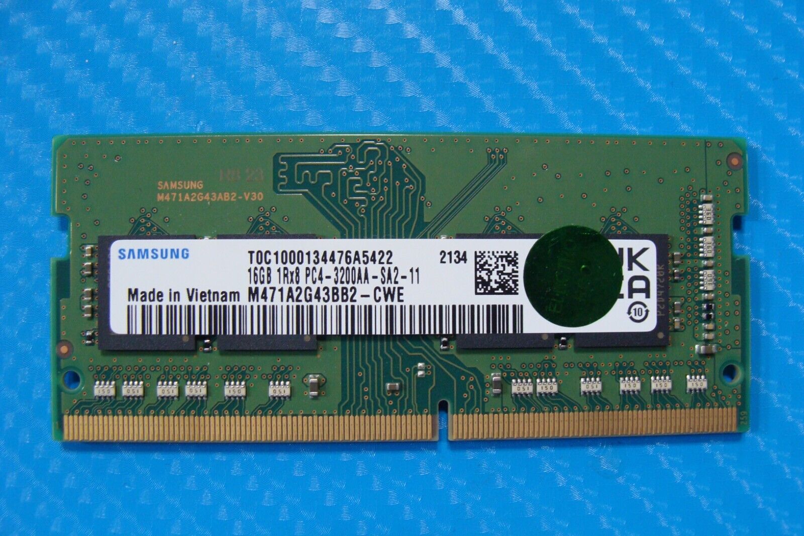 Dell 5420 Samsung 16GB 1Rx8 PC4-3200AA Memory RAM SO-DIMM M471A2G43BB2-CWE