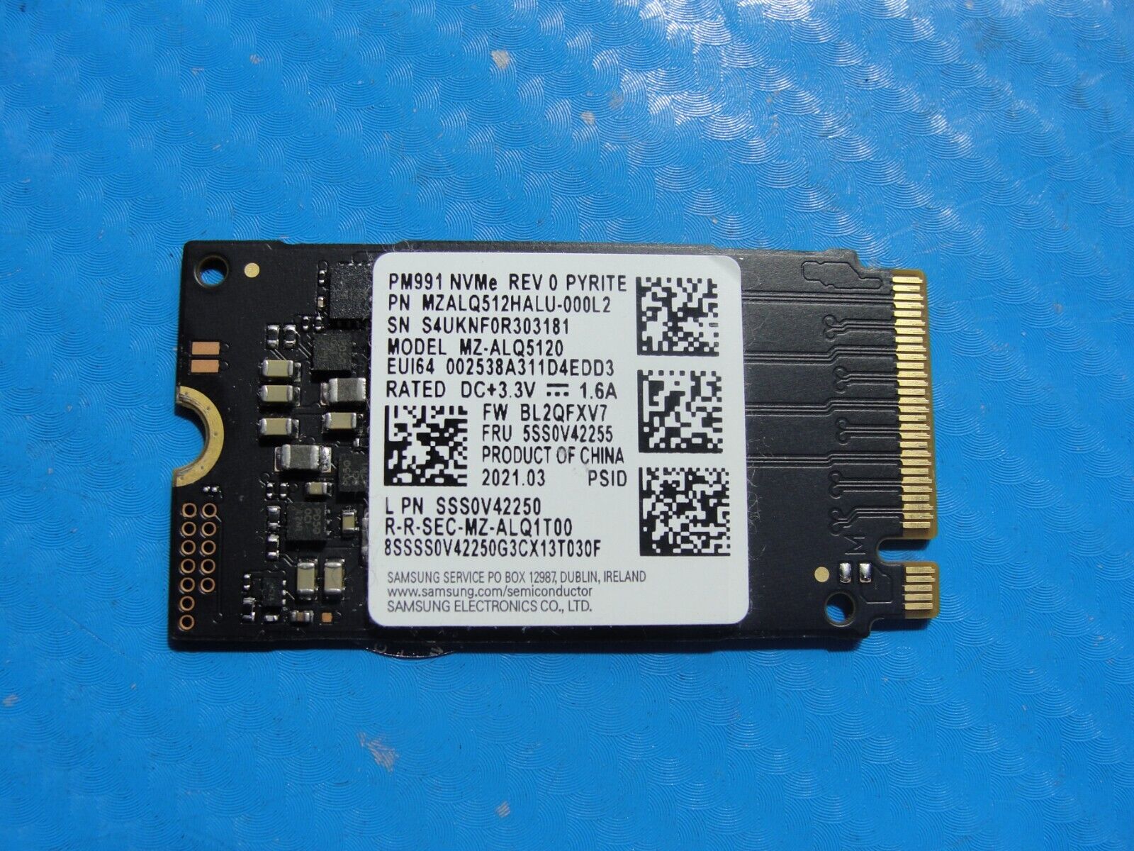 Lenovo 5 15ITL05 Samsung 512GB NVMe M.2 SSD Solid State Drive MZALQ512HALU-000L1