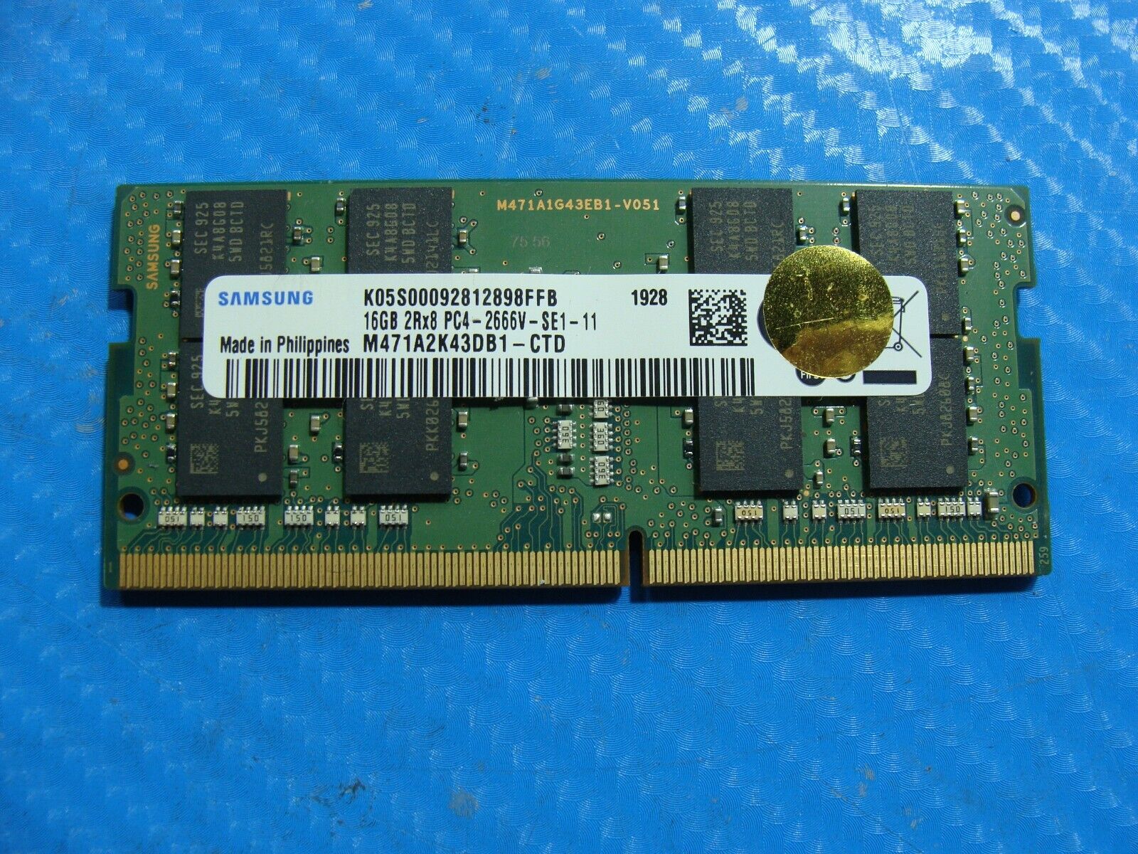 Dell 5540 Samsung 16GB 2Rx8 PC4-2666V Memory RAM SO-DIMM M471A2K43DB1-CTD