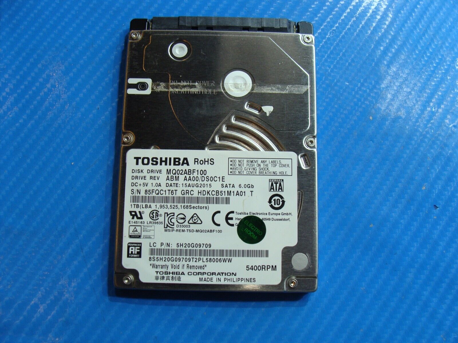 Lenovo 2-1580 Toshiba 1TB SATA 2.5