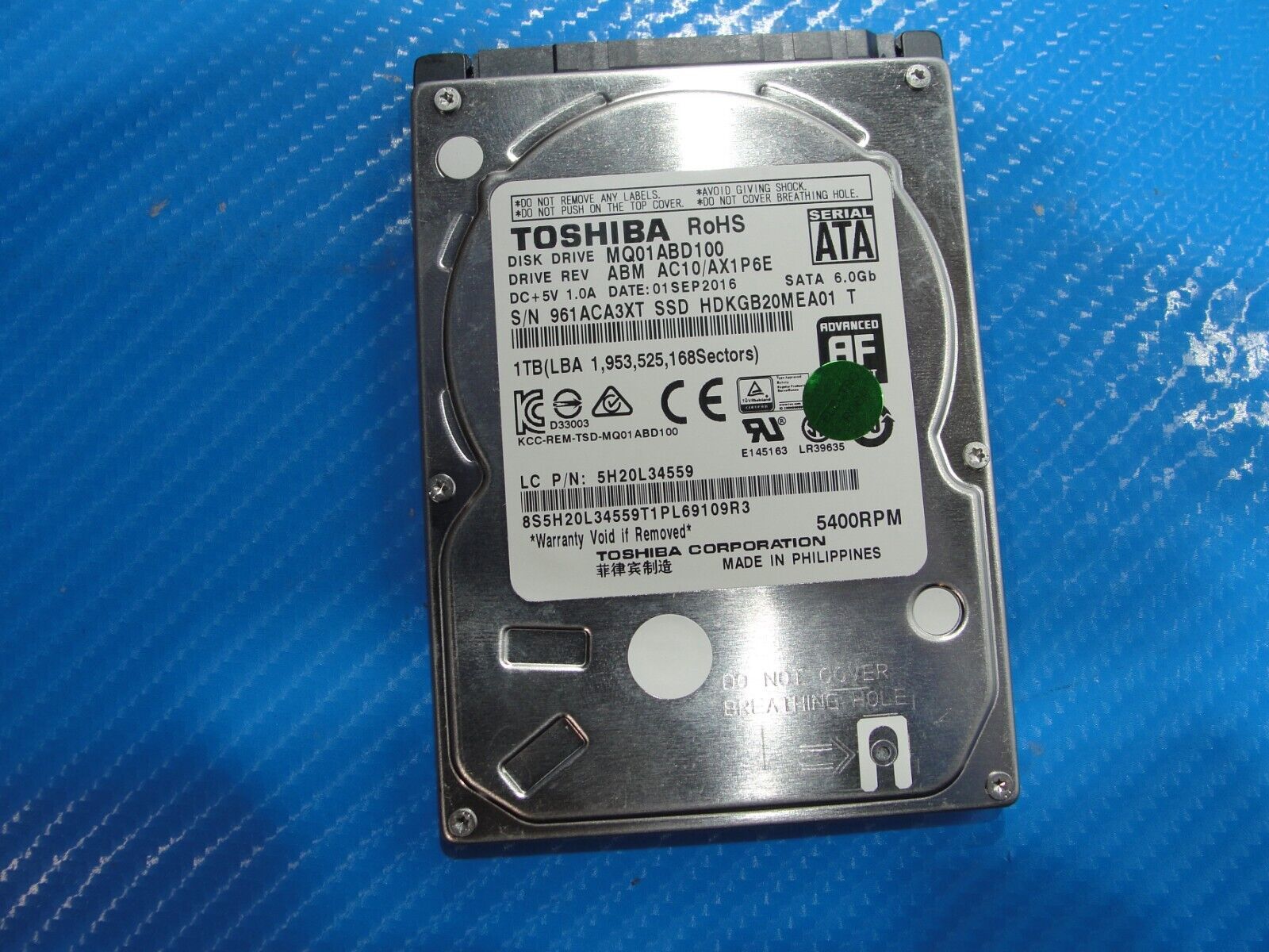 Lenovo 110-15ISK Toshiba 1TB SATA 2.5