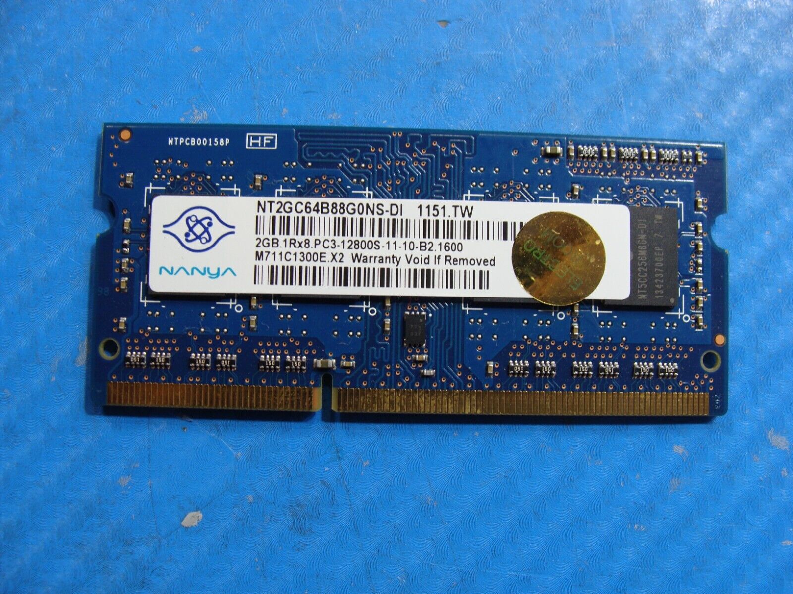 Dell M17X R3 Nanya 2GB 1Rx8 PC3-12800S SoDimm Memory Ram NT2GC64B88G0NS-DI