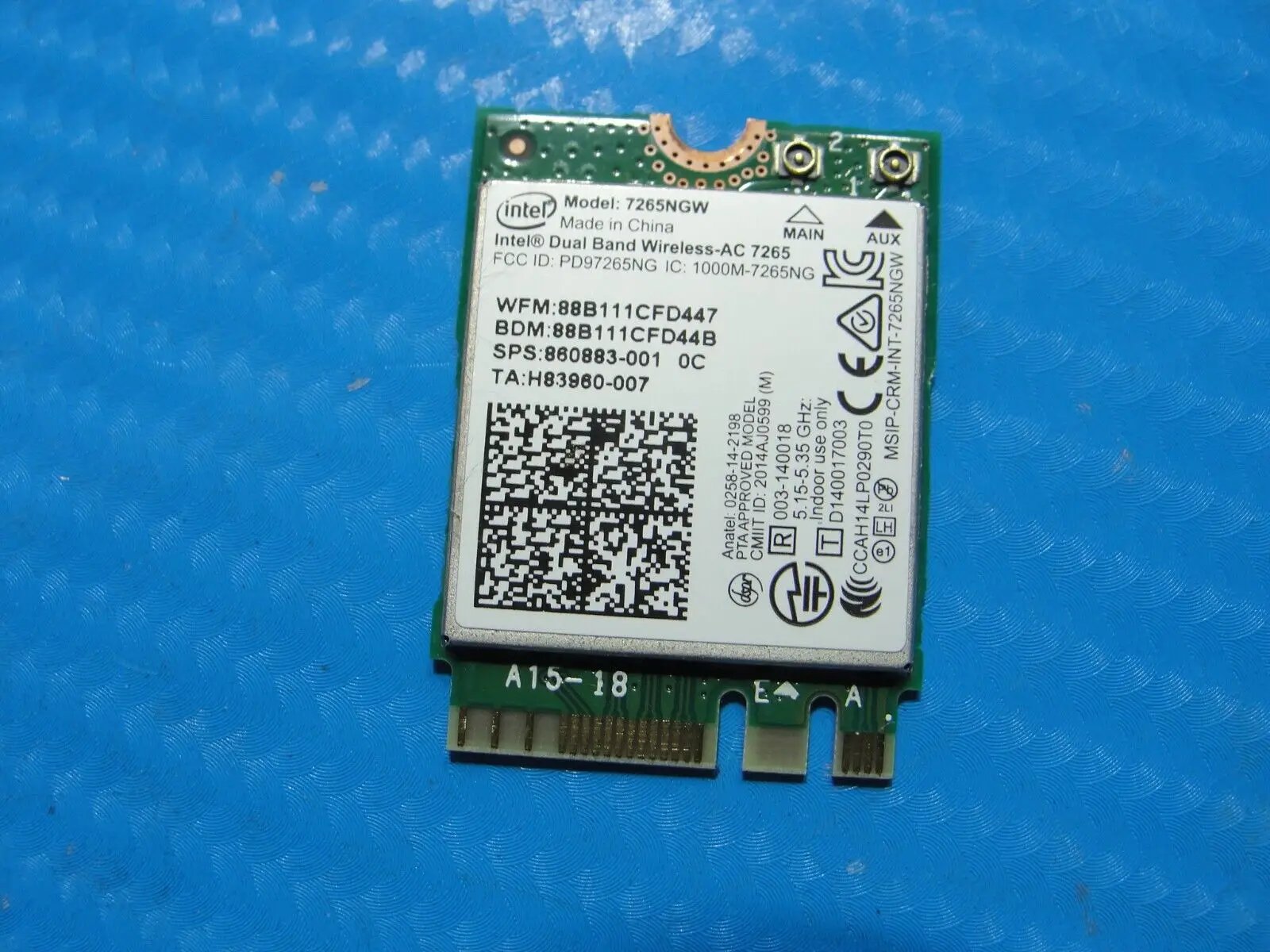 HP Pavilion Power 15.6” 15t-cb000 Genuine Wireless WiFi Card 7265NGW 860883-001