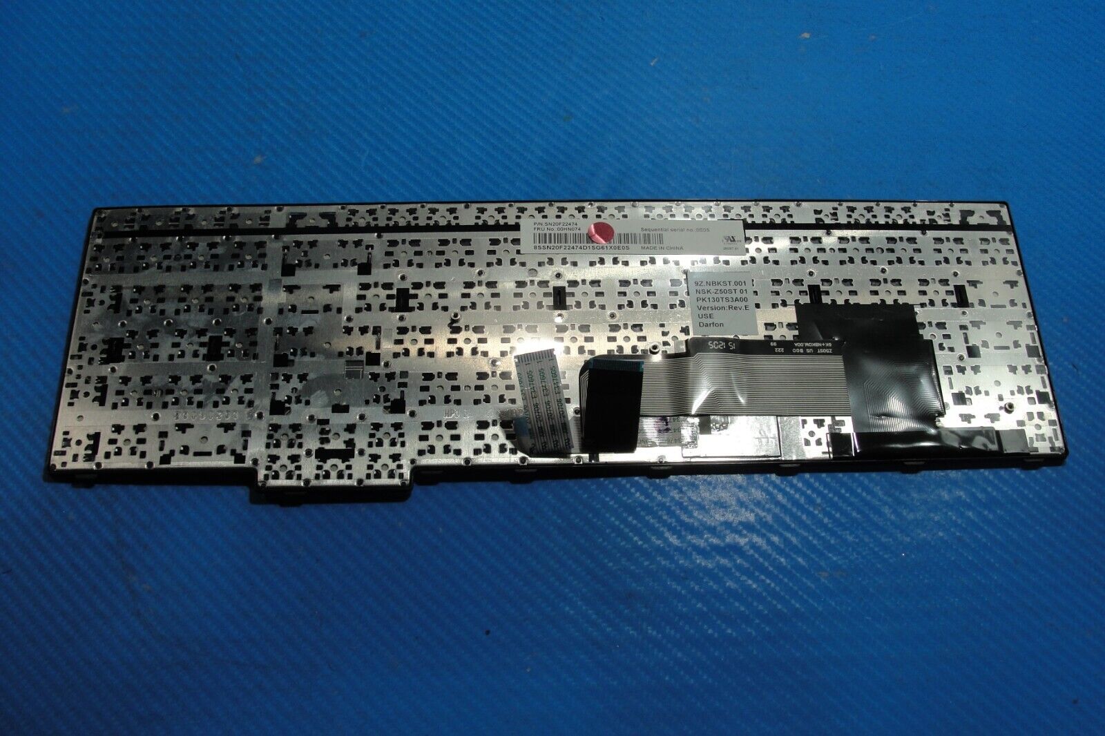 Lenovo ThinkPad 15.6” E560 Genuine US Keyboard 00HN074 SN20F22474 PK130TS3A00