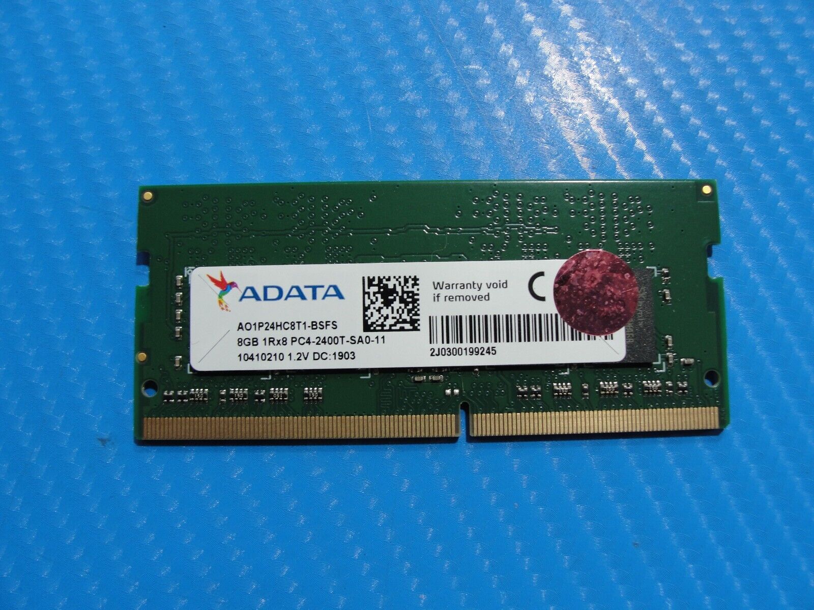 Dell 5590 ADATA 8GB 1Rx8 PC4-2400T Memory RAM SO-DIMM AO1P24HC8T1-BSFS