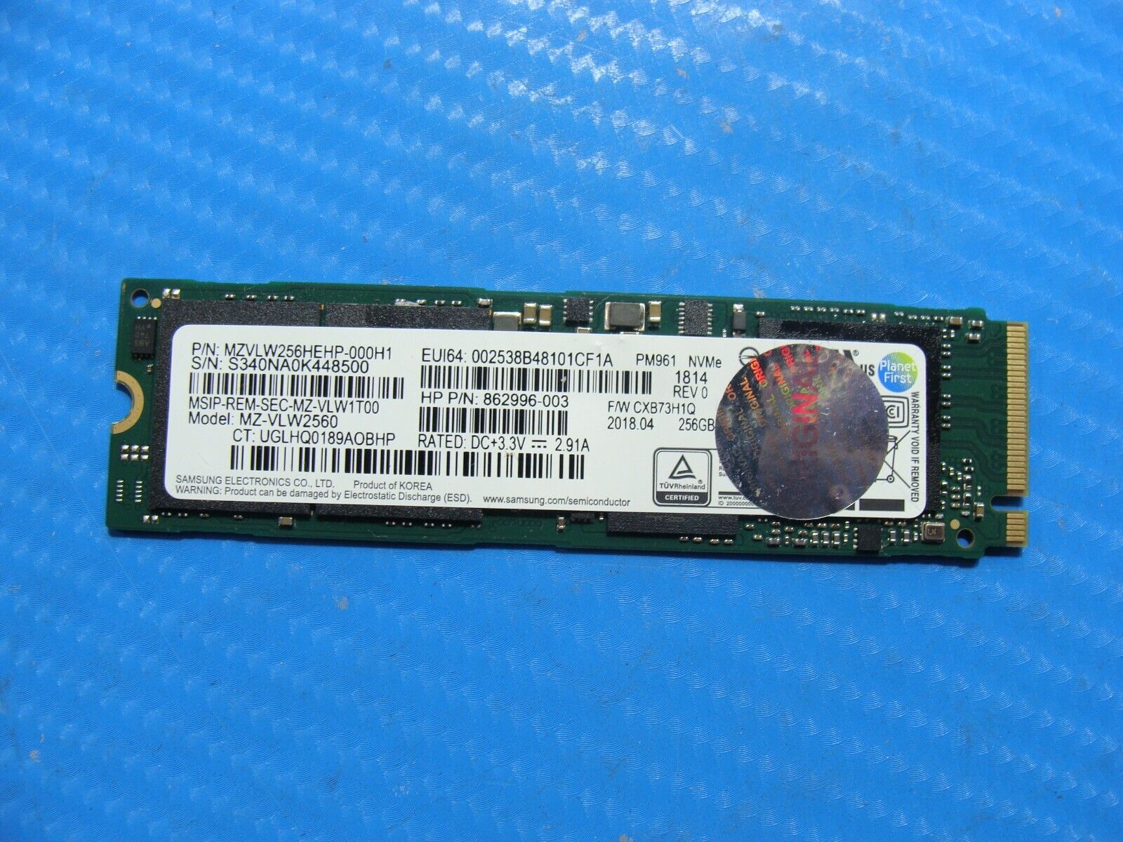 HP 17-ap000 Samsung 256GB NVMe M.2 SSD Solid State Drive MZVLW256HEHP-000H1