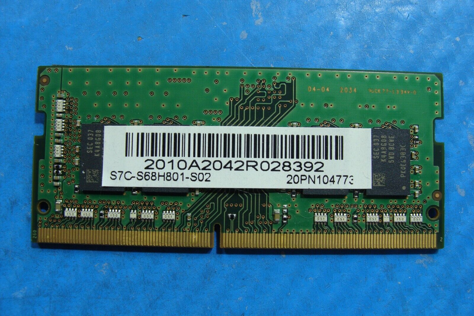 MSI B15 A11M-057 Samsung 8GB 1Rx8 PC4-3200AA Memory RAM SO-DIMM M471A1K43DB1-CWE