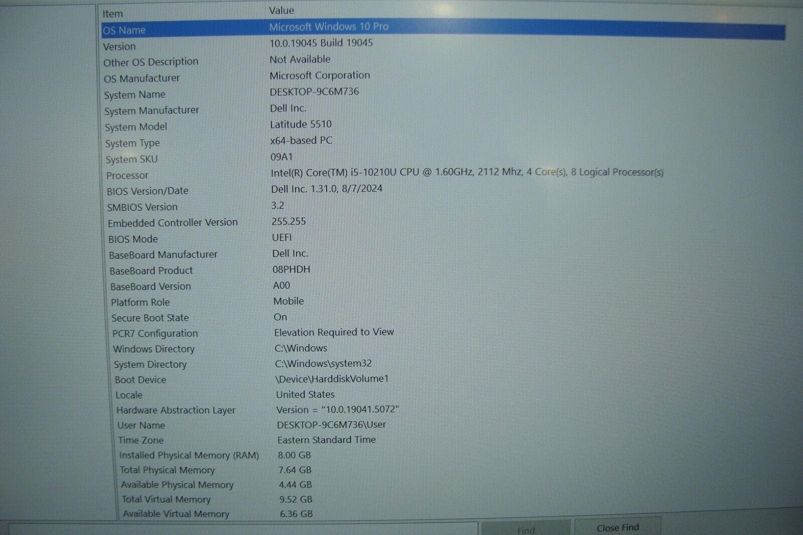 DELL Latitude 15 5510 15.6