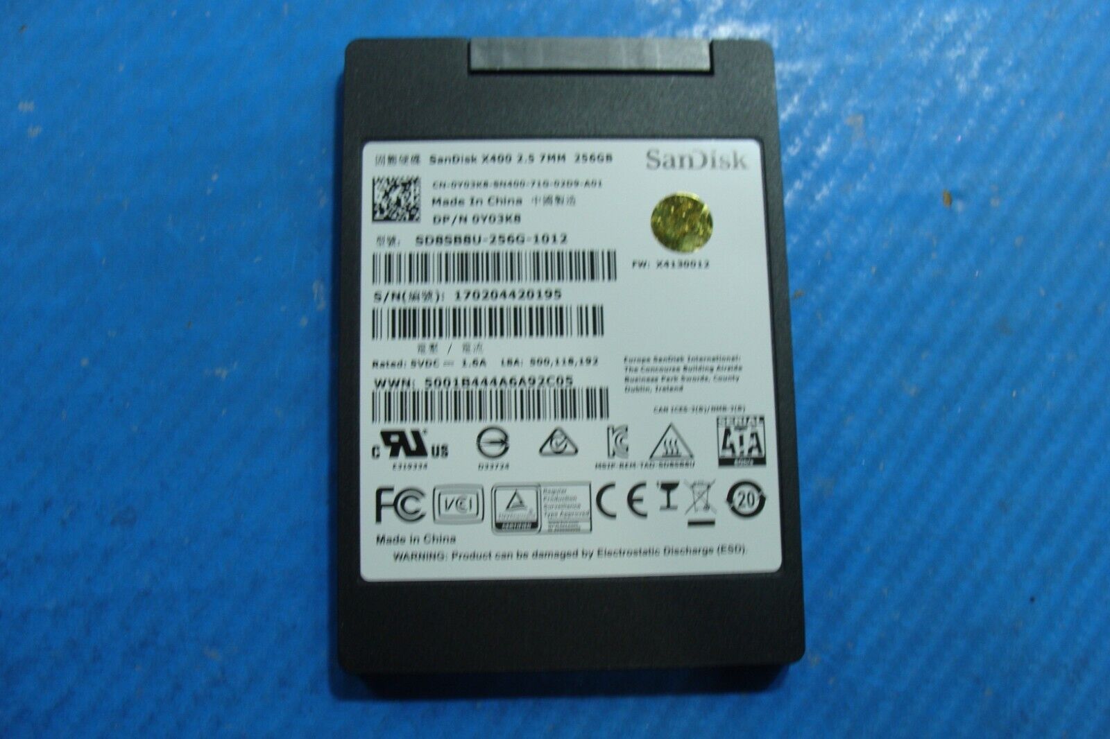 Dell 13 5378 SanDisk 256GB SATA 2.5