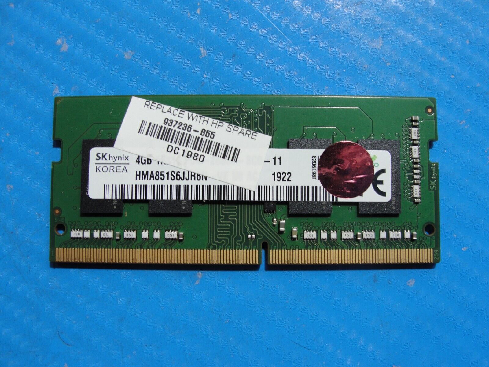 HP 15-dy0013dx SK Hynix 4GB 1Rx16 PC4-2666V Memory RAM SO-DIMM HMA851S6JJR6N-VK