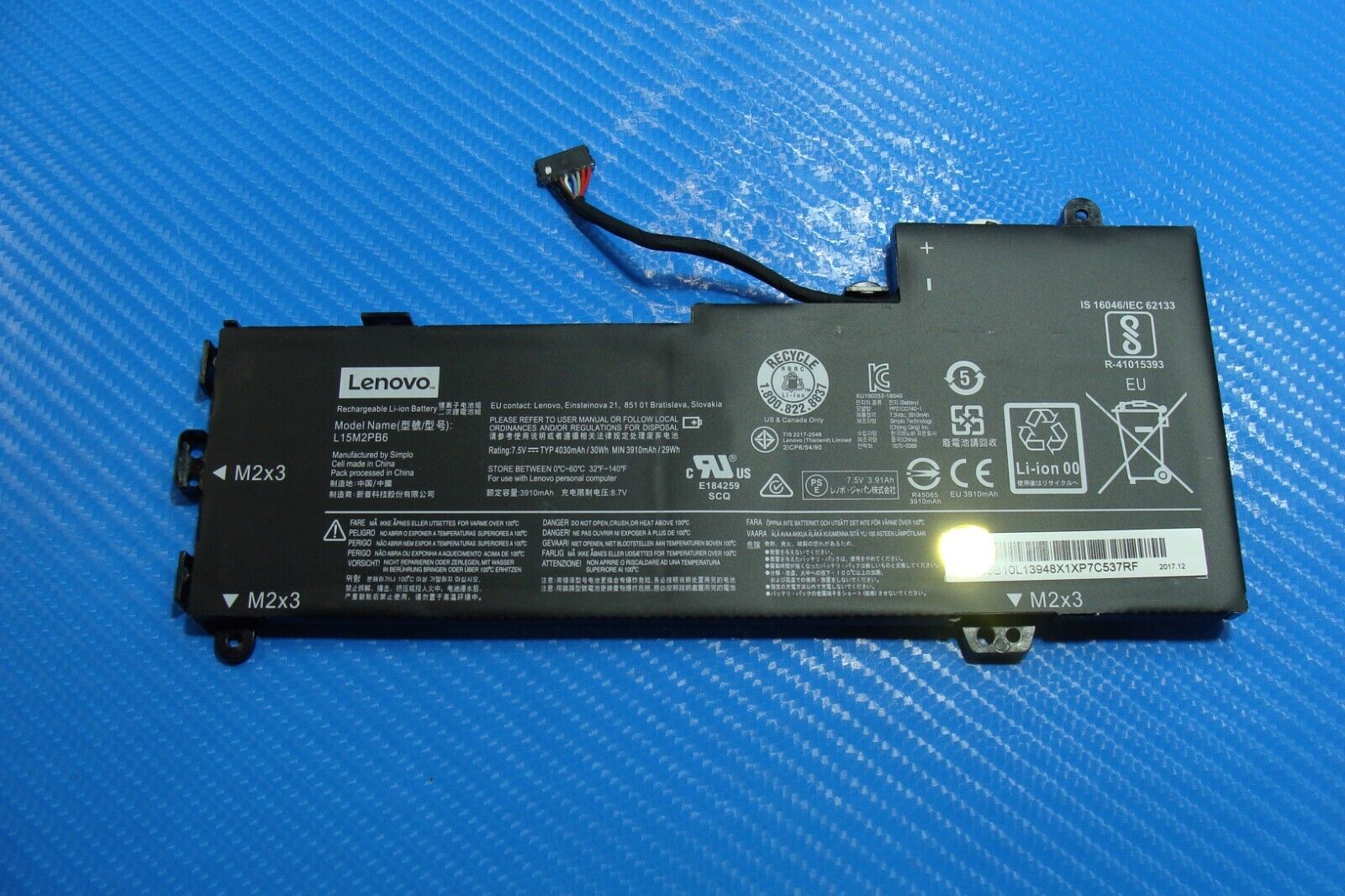 Lenovo IdeaPad 11.6” 2in1 11 81CX OEM Laptop Battery 7.5V 30Wh 4030mAh L15M2PB6