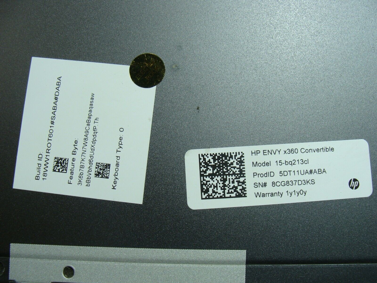 HP ENVY x360 15-bq213cl 15.6