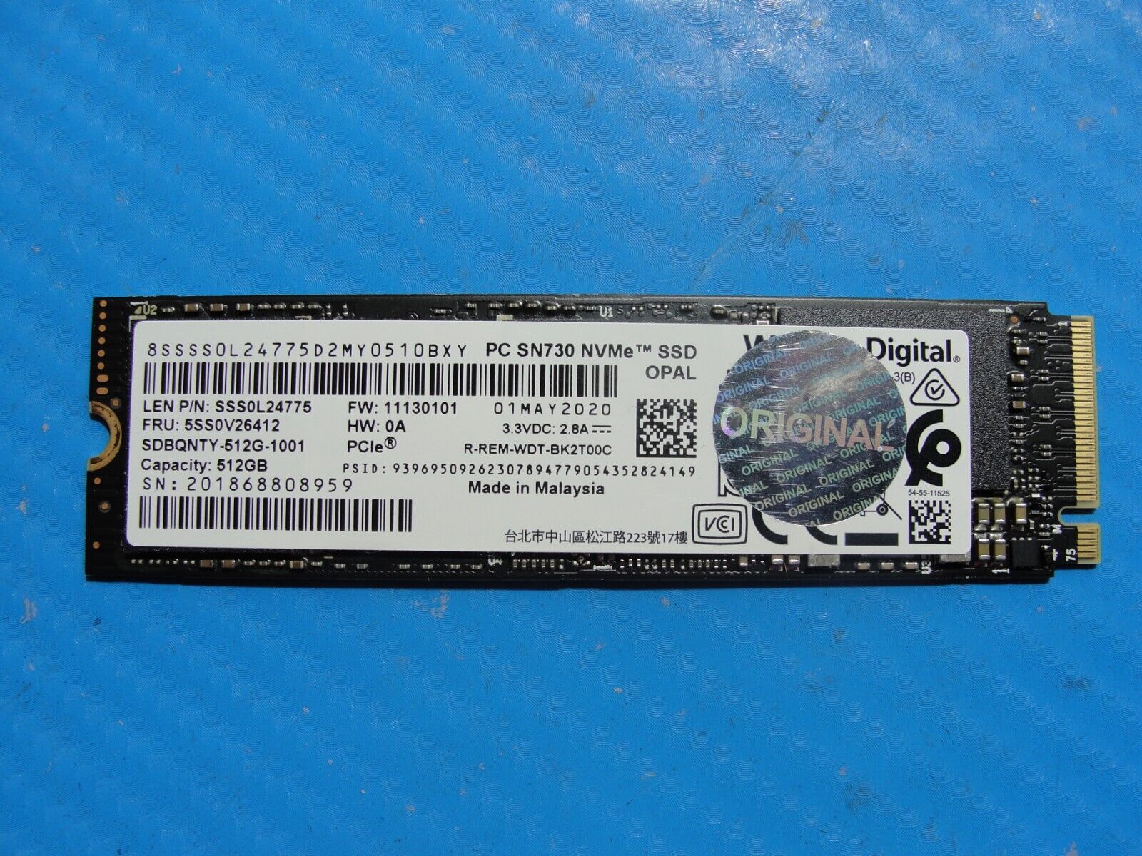 Lenovo X1 Yoga 4th Gen WD 512GB M.2 NVMe SSD Solid State Drive SDBQNTY-512G-1001