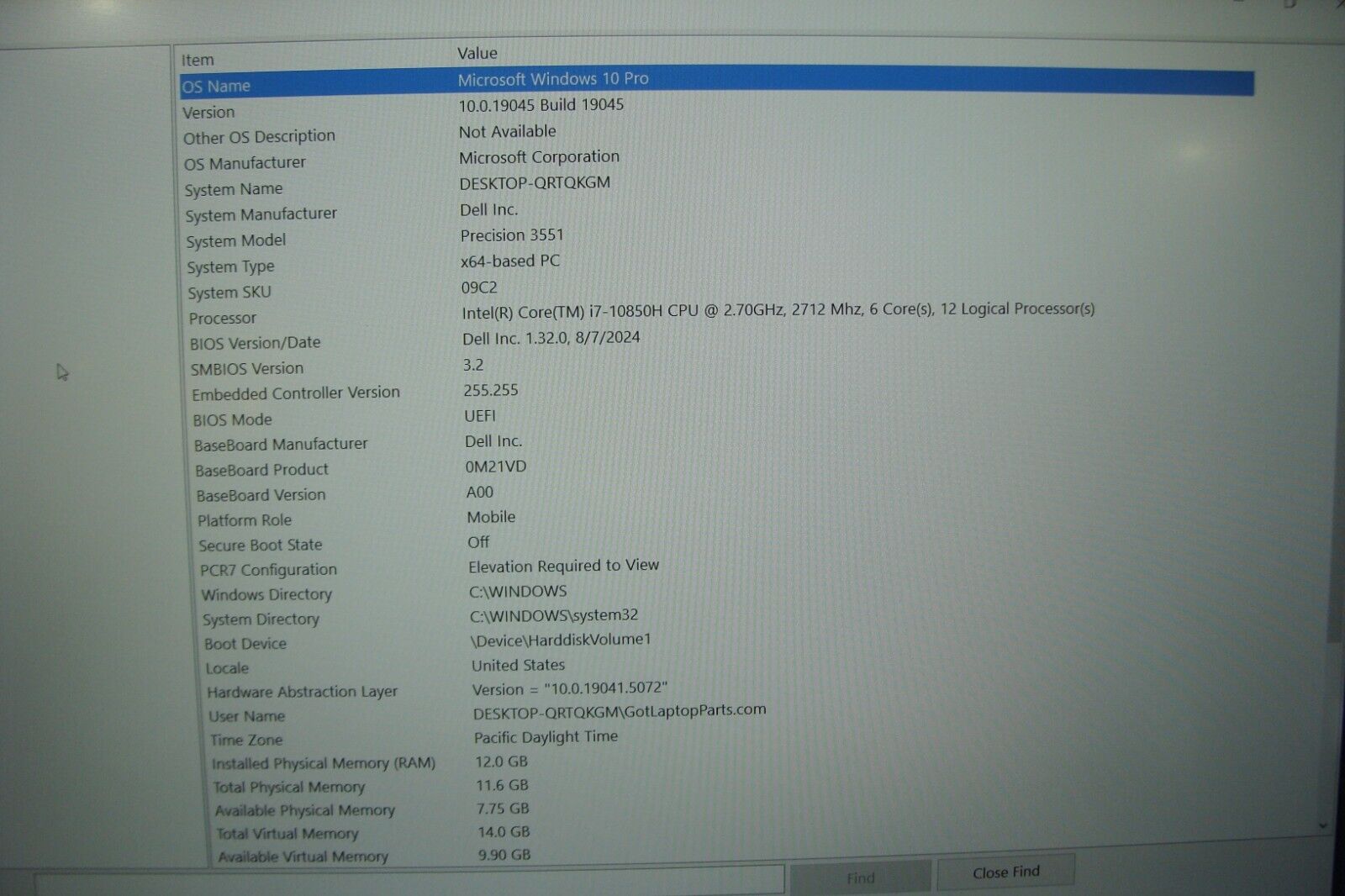 Dell Precision 3551 15.6