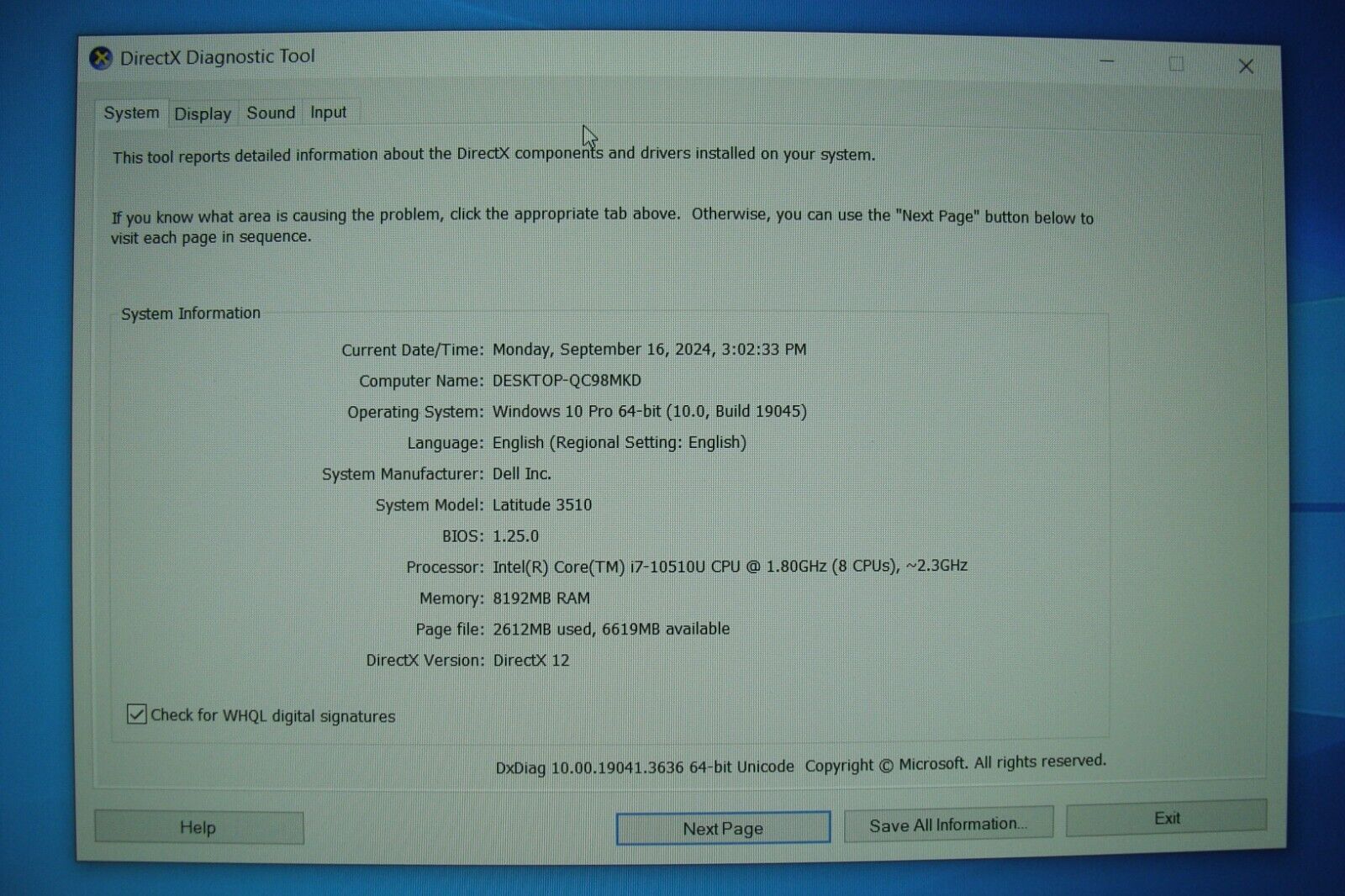 Dell Latitude  3510 15.6