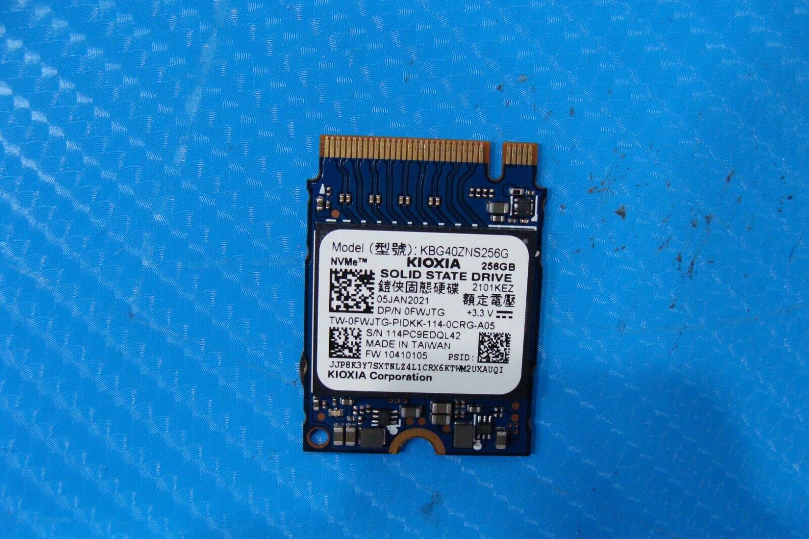 Dell 5520 Kioxia 256GB NVMe M.2 SSD Solid State Drive KBG40ZNS256G FWJTG