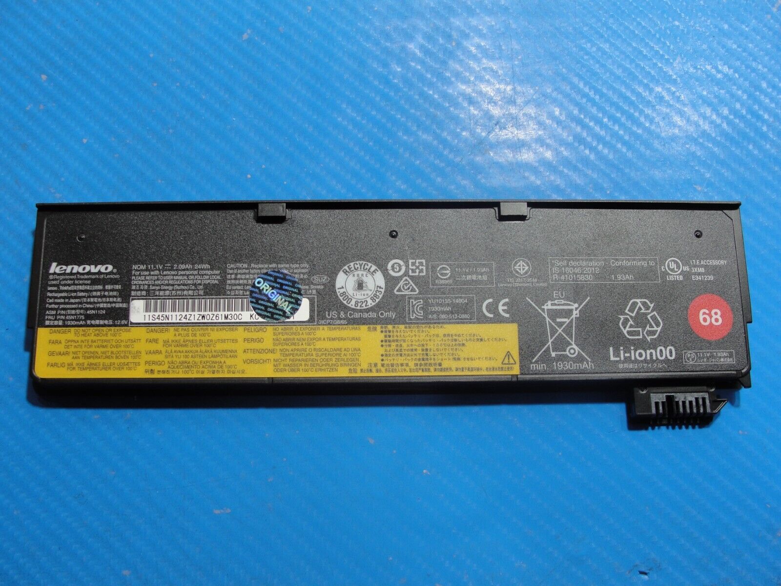 Lenovo ThinkPad 14” T460 20FN Genuine Battery 11.1V 24Wh 2090mAh 45N1124 45N1775