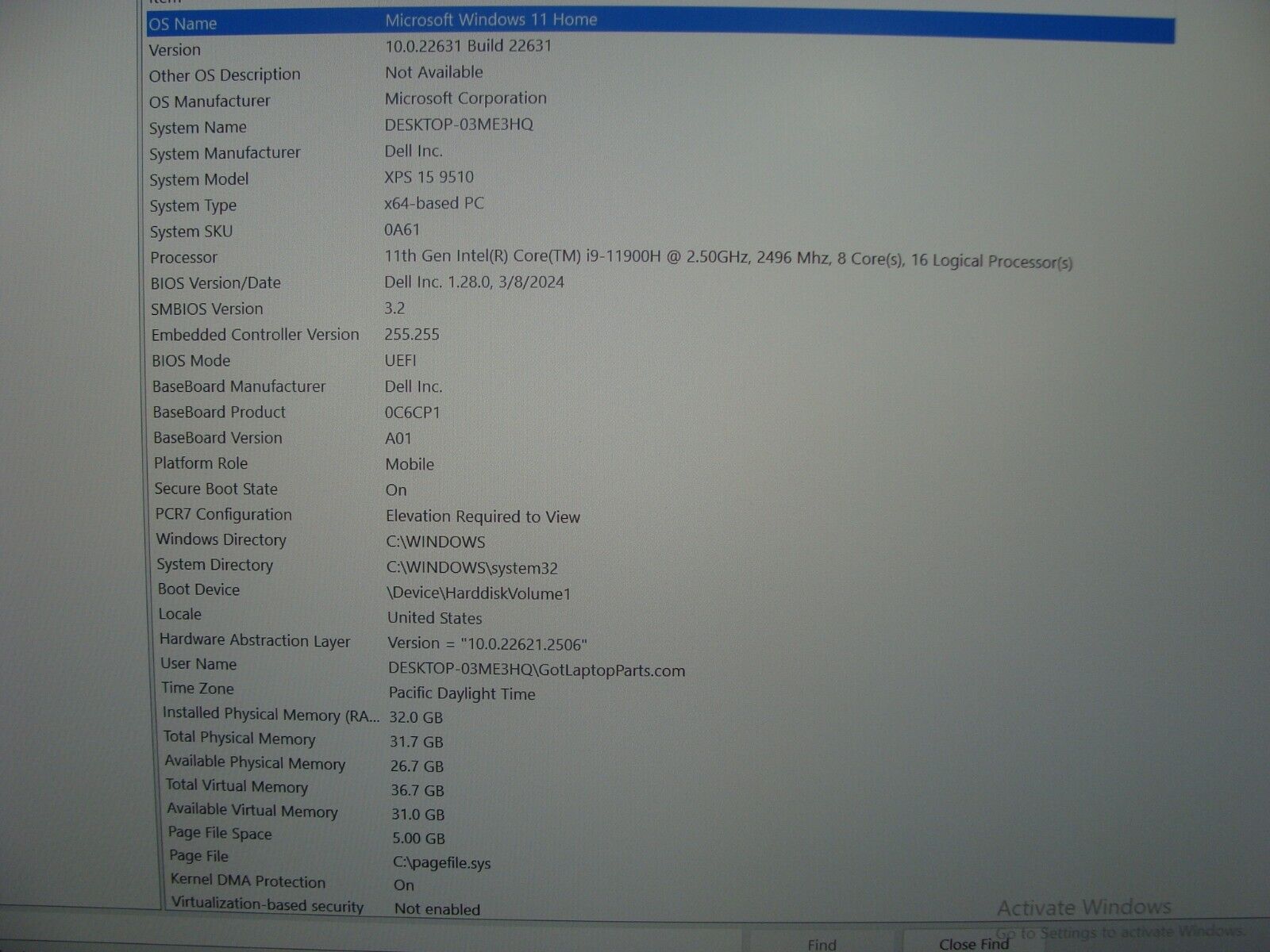 Dell XPS 15 9510 15.6