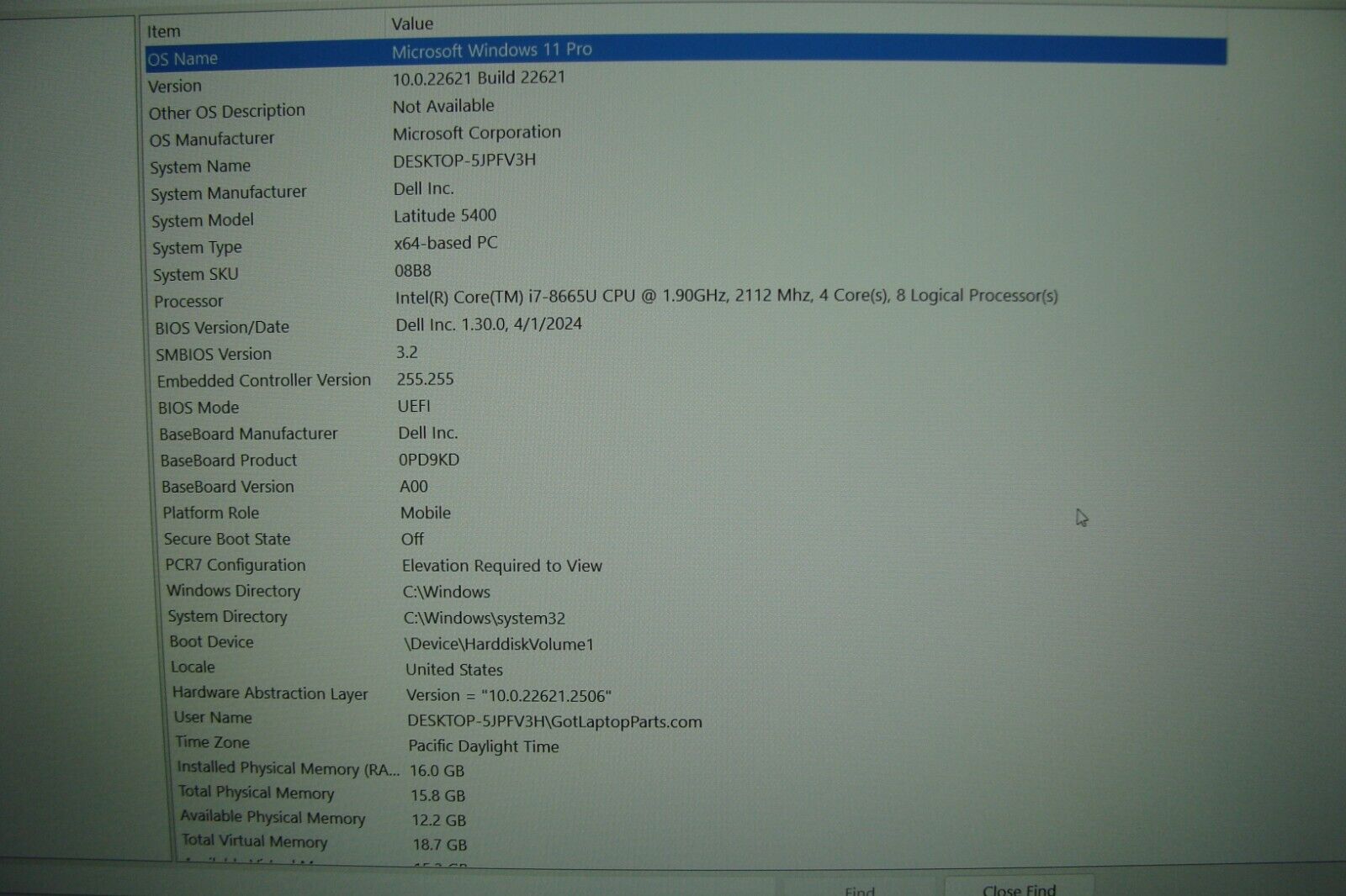 Dell Latitude 5400 14