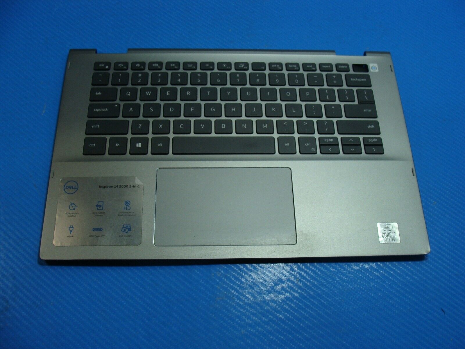 Dell Inspiron 14” 14 5000 2-in-1 Palmrest w/TouchPad  BL Keyboard Speakers X46H3