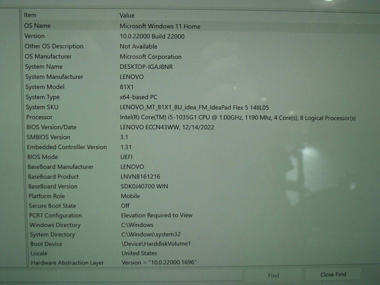Lenovo IdeaPad Flex 5 14IIL05 14