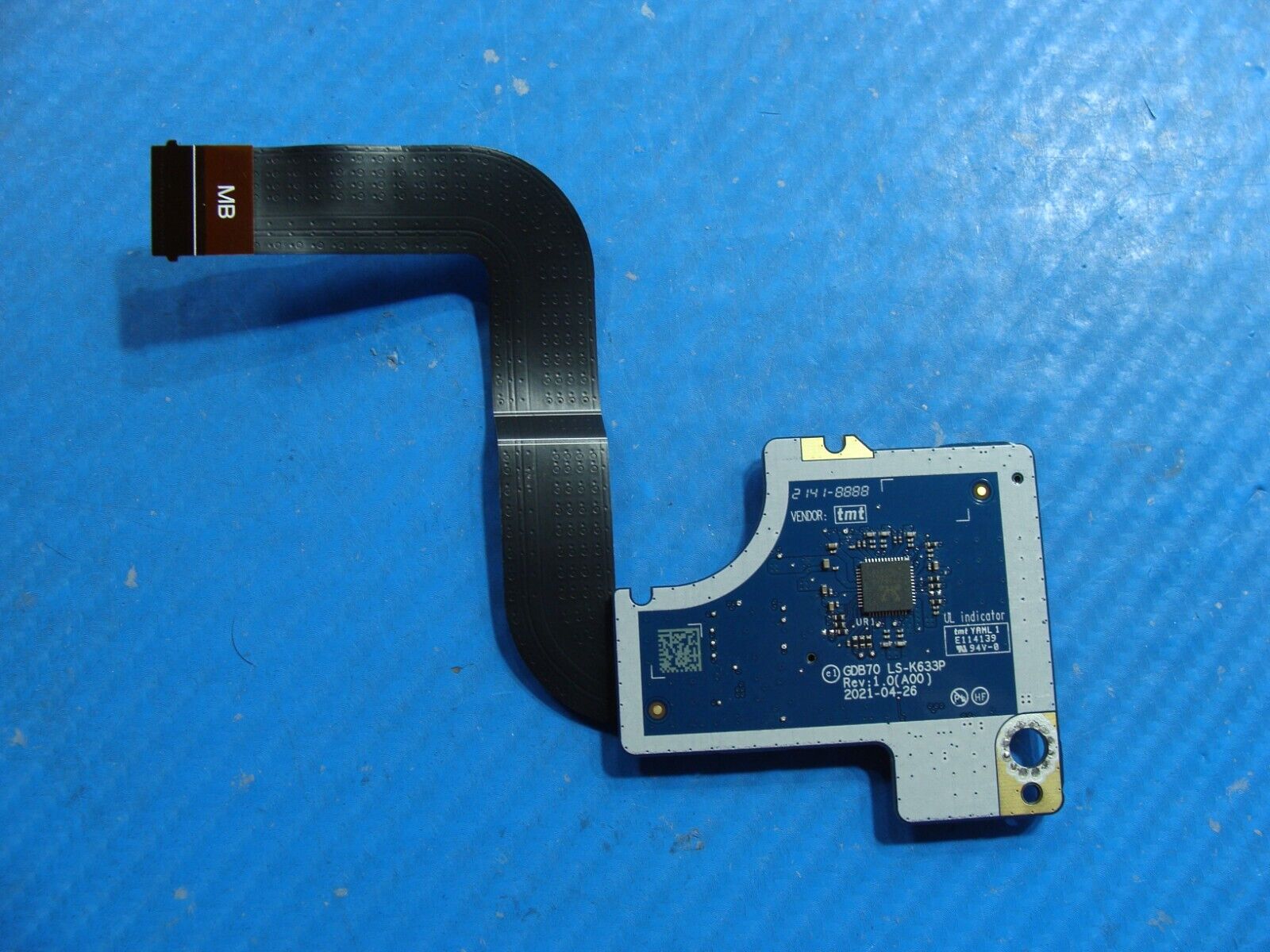 Dell Precision 17.3” 7760 SD Card Reader Board w/Cable LS-K633P 0PCDC