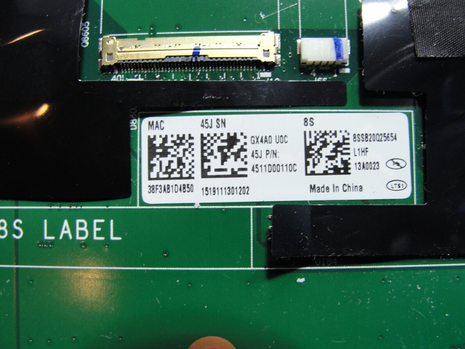 Lenovo ThinkPad X1 Carbon Gen 8 i7-10610U 1.8GH 16GB Motherboard 5B20Z45752 ASIS