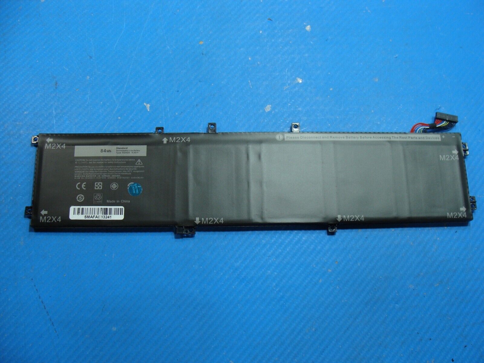 Dell XPS 15.6” 15 9550 Genuine Laptop Battery 11.4V 84Wh 4GVGH SMAFAB13241