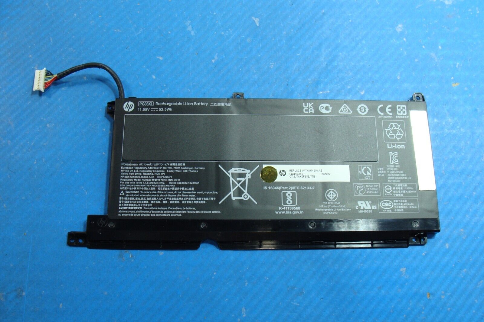 HP Pavilion 15.6” 15-dk1065wm Genuine Battery 11.55V 52.5Wh 4323mAh L48495-005