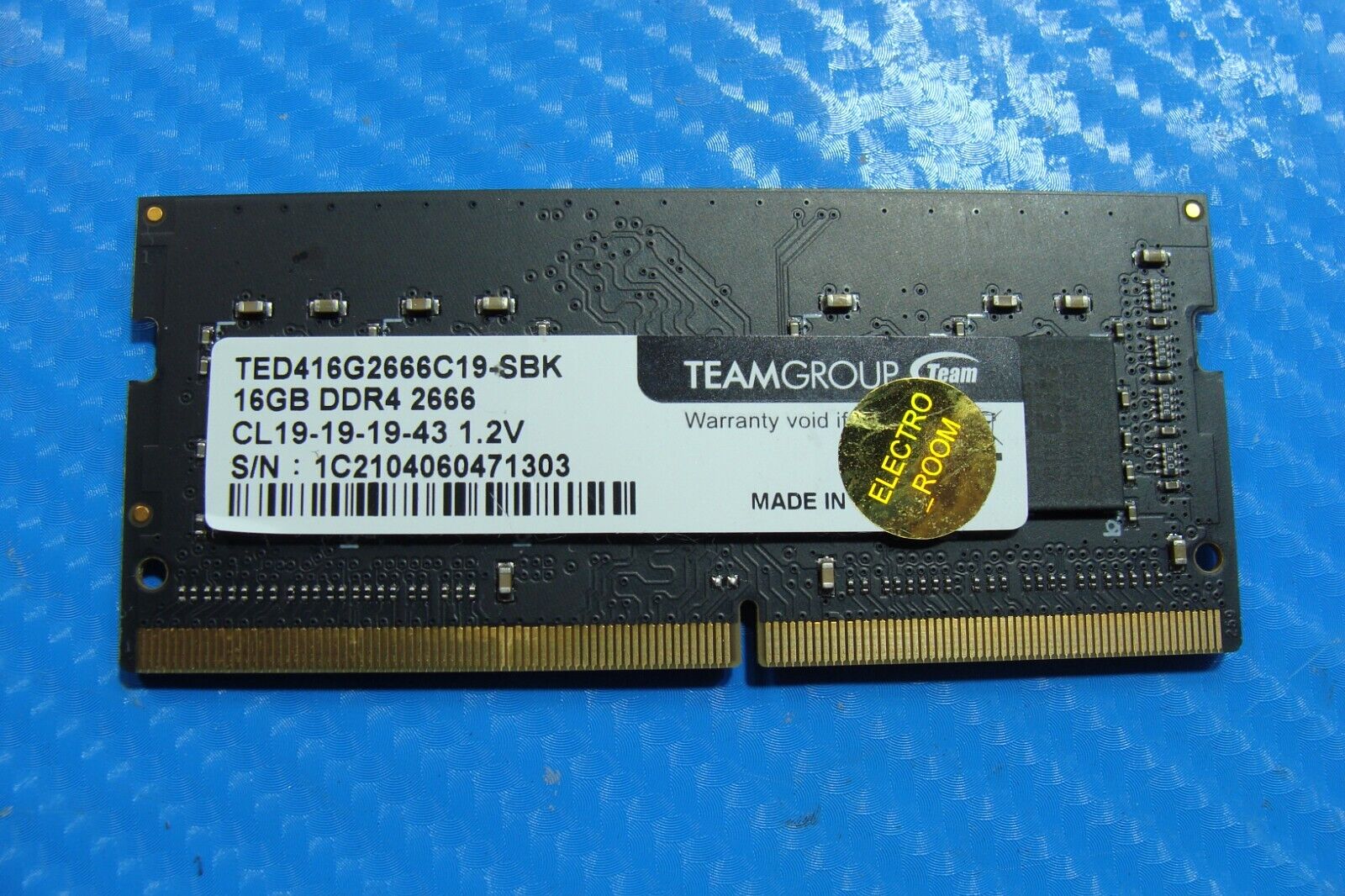 Asus M712D Team Group 16GB DDR4 2666 Memory RAM SO-DIMM TED416G2666C19-SBK