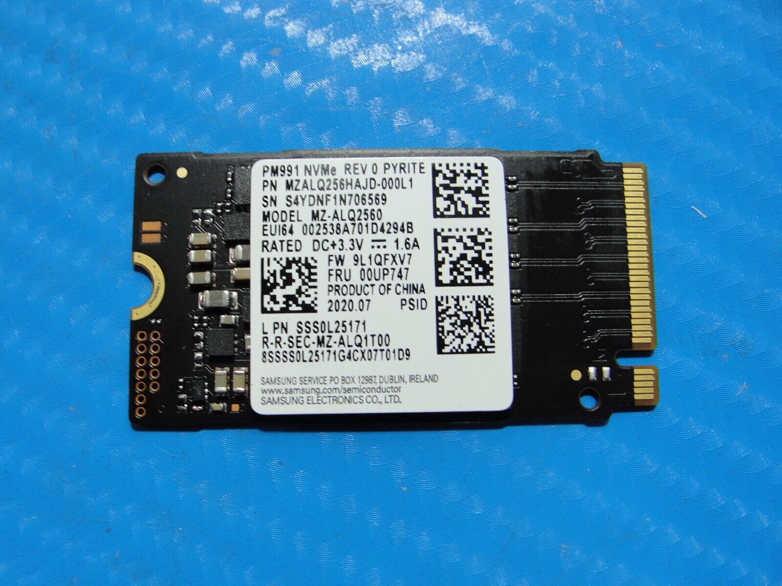 Lenovo E15 Samsung 256GB M.2 NVME SSD Solid State Drive MZALQ256HAJD-000L1