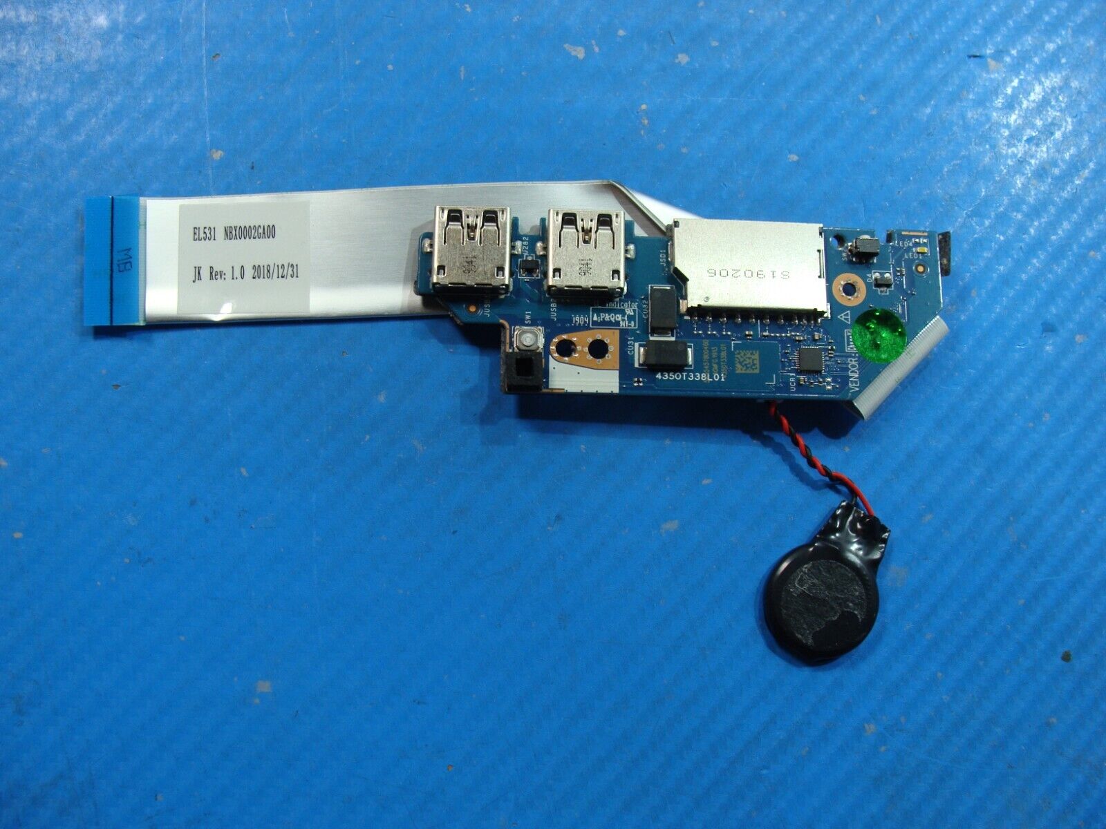 Lenovo IdeaPad S340-15IWL Power Button USB Card Reader Board w/Cable 4350T338L01