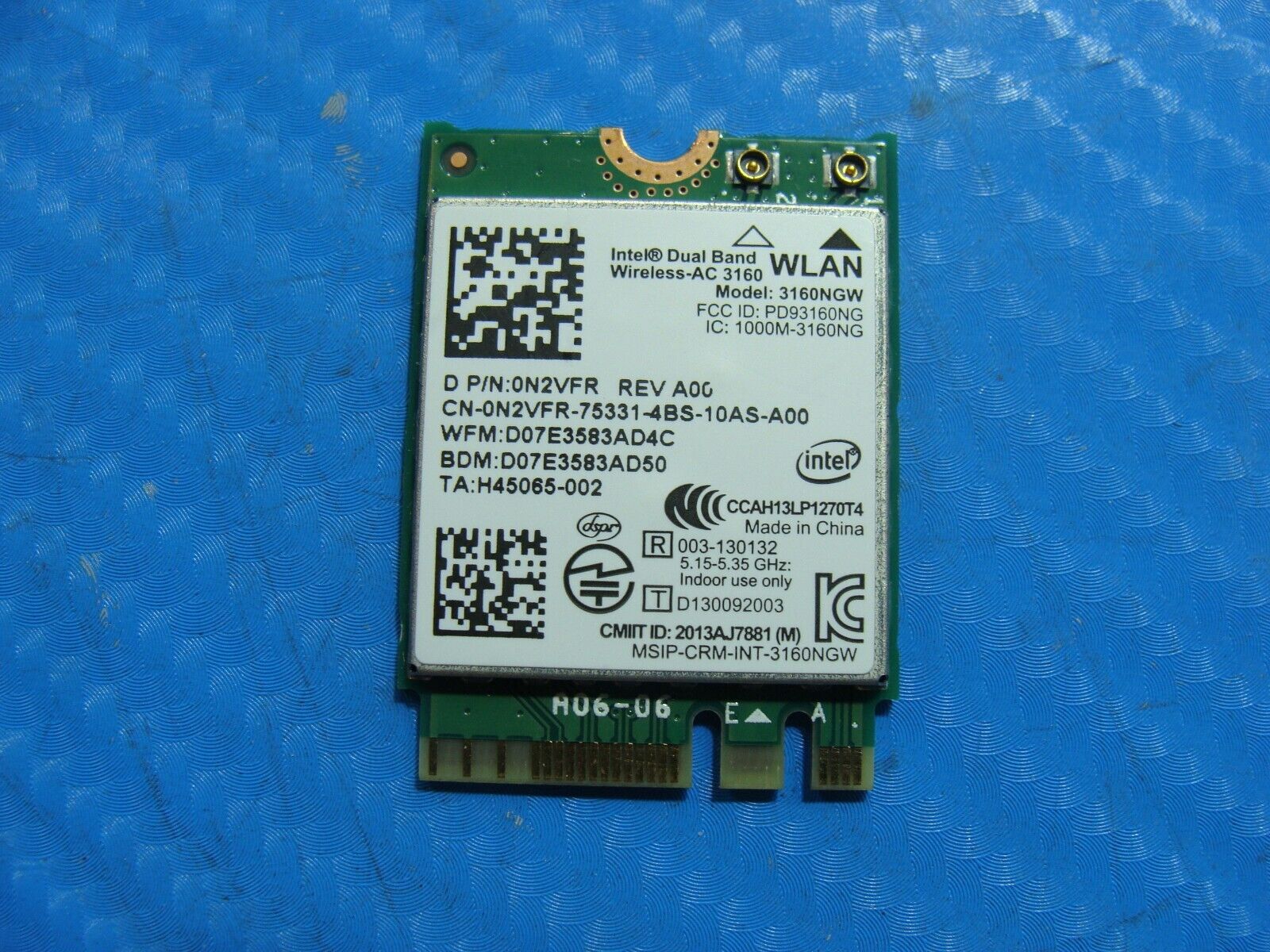 Dell Inspiron 15.6” 7548 Genuine Laptop Intel Wireless WiFi Card 3160NGW N2VFR