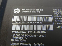 WRTY SEP 2025 HP ProDesk 600 G6 MFF Intel i5-10500T 2.3GHz 16GB 256GB NVMe W10P