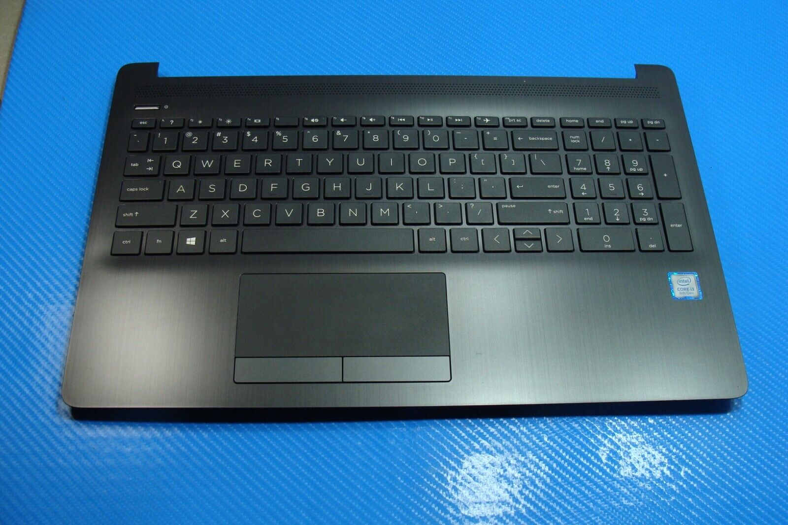 HP 15.6” 15-da0033wm Genuine Laptop Palmrest w/TouchPad Keyboard Grade A