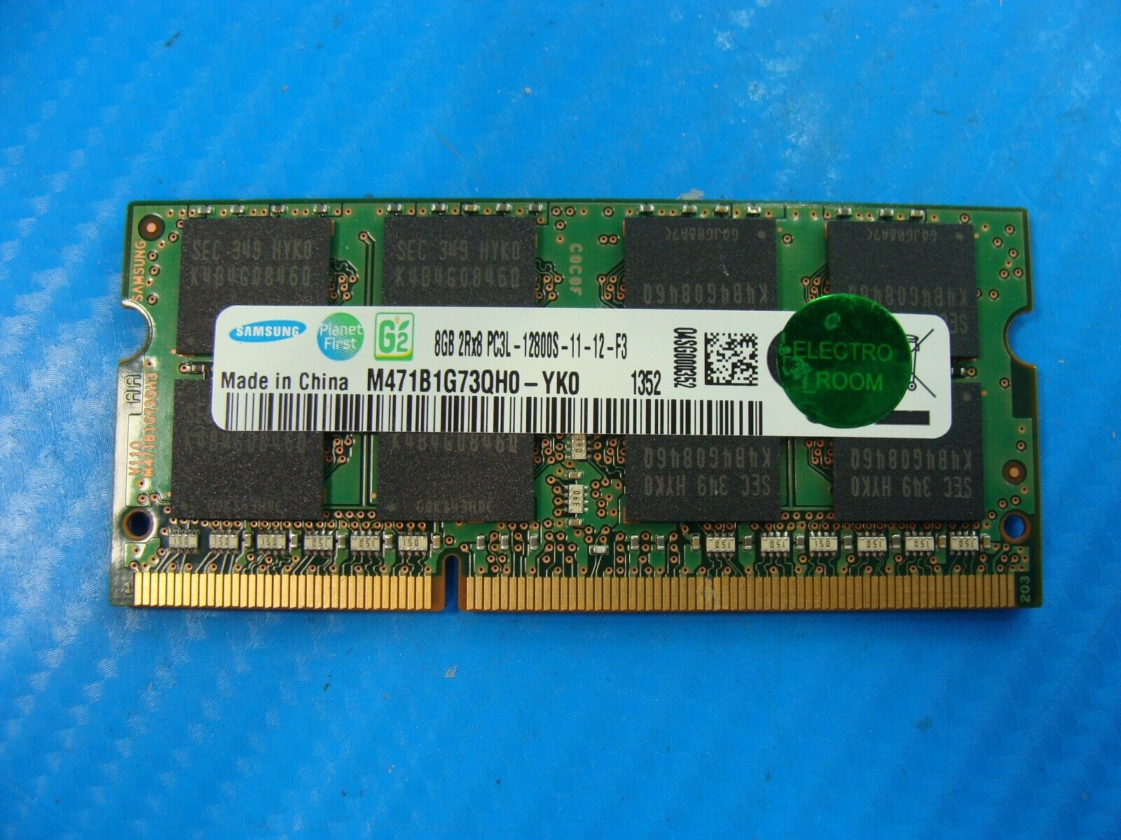 Dell M3800 Samsung 8GB 2Rx8 PC3L-12800S Memory RAM SO-DIMM M471B1G73QH0-YK0