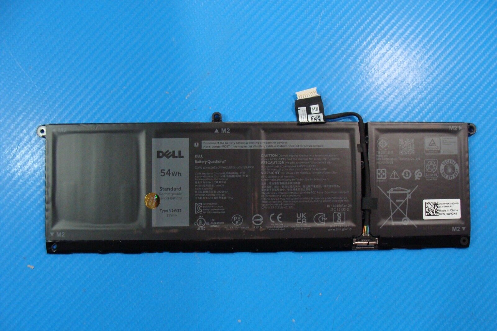 Dell Latitude 15.6” 3520 Battery 15V 54Wh 3420mAh V6W33 WV3K8 Excellent