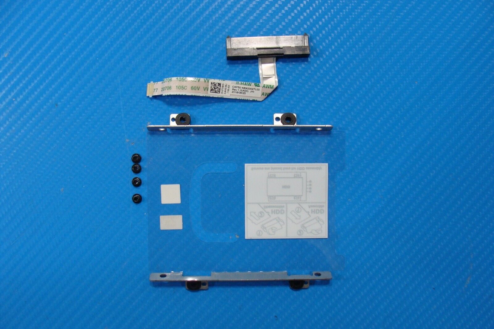 Dell G7 15.6” 7588 HDD Hard Drive Caddy w/Connector & Screws AM21J000300 T0GN3