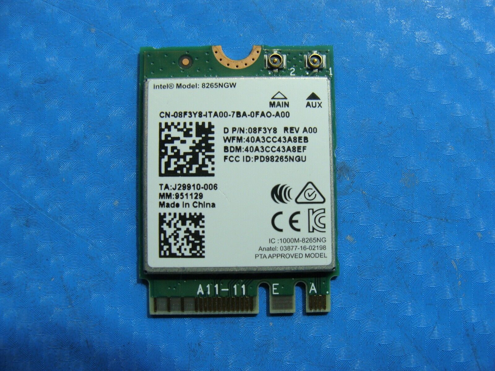 Dell Latitude 14” 5480 Genuine Laptop Wireless WiFi Card 8265NGW 8F3Y8