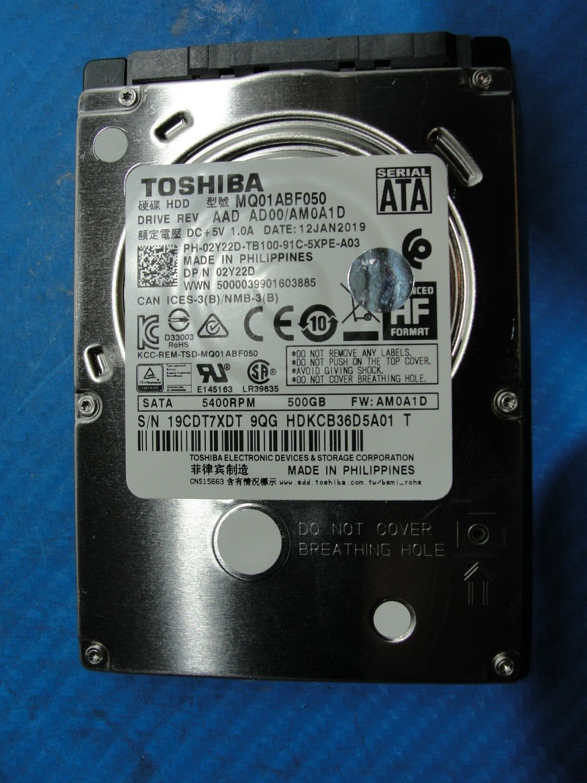 Dell Inspiron 3573 Genuine Toshiba 500GB SATA 2.5