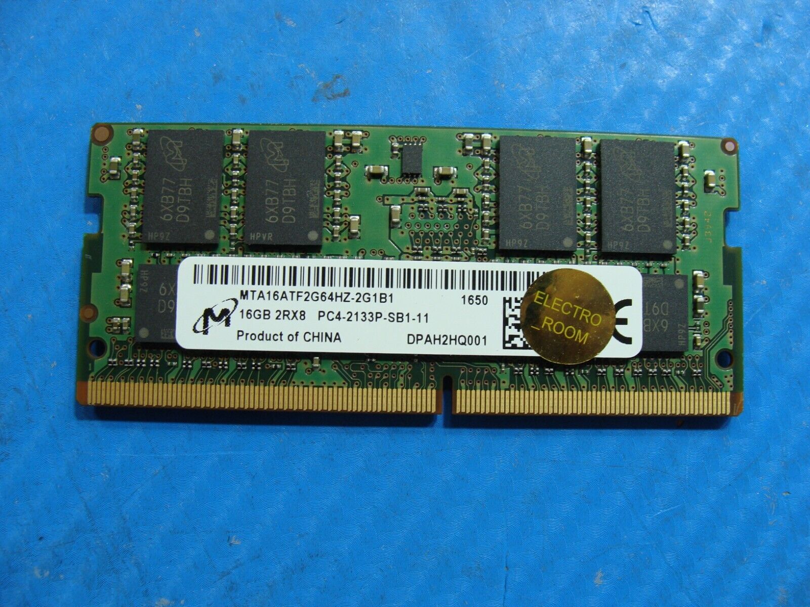 Dell 15 9550 Micron 16GB 2Rx8 PC4-2133P Memory RAM SO-DIMM MTA16ATF2G64HZ-2G1B1