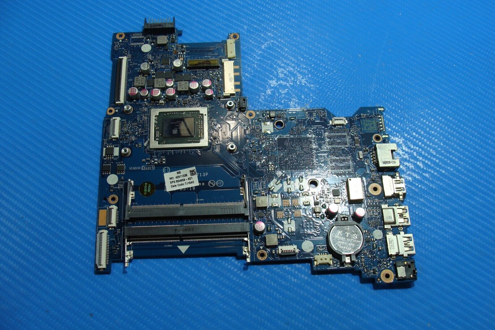 HP 15.6” 15-ba113cl OEM AMD A10-9600P 2.4GHz Motherboard LA-D713P 854958-601