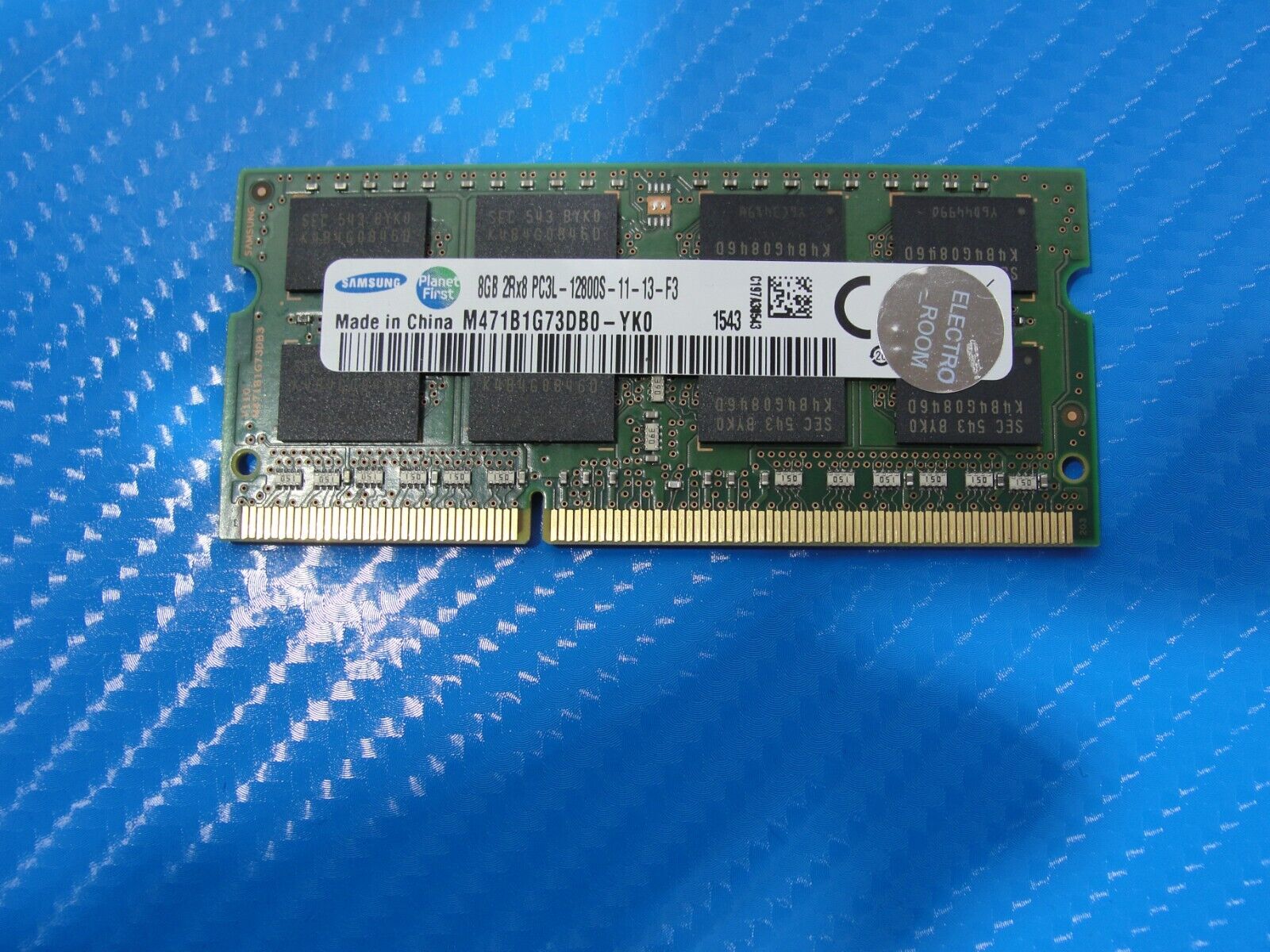 Dell 13 7359 Samsung 8Gb 2Rx8 pc3l-12800s SO-DIMM Memory RAM M471B1G73DB0-YK0