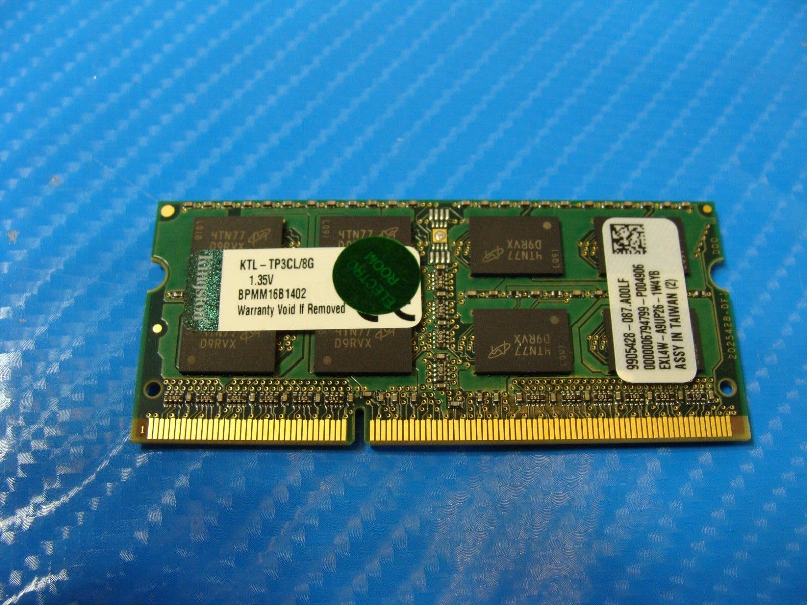 Lenovo T540P Kingston 8GB Memory RAM SO-DIMM 9905428-087.A00LF KTL-TP3CL/8G