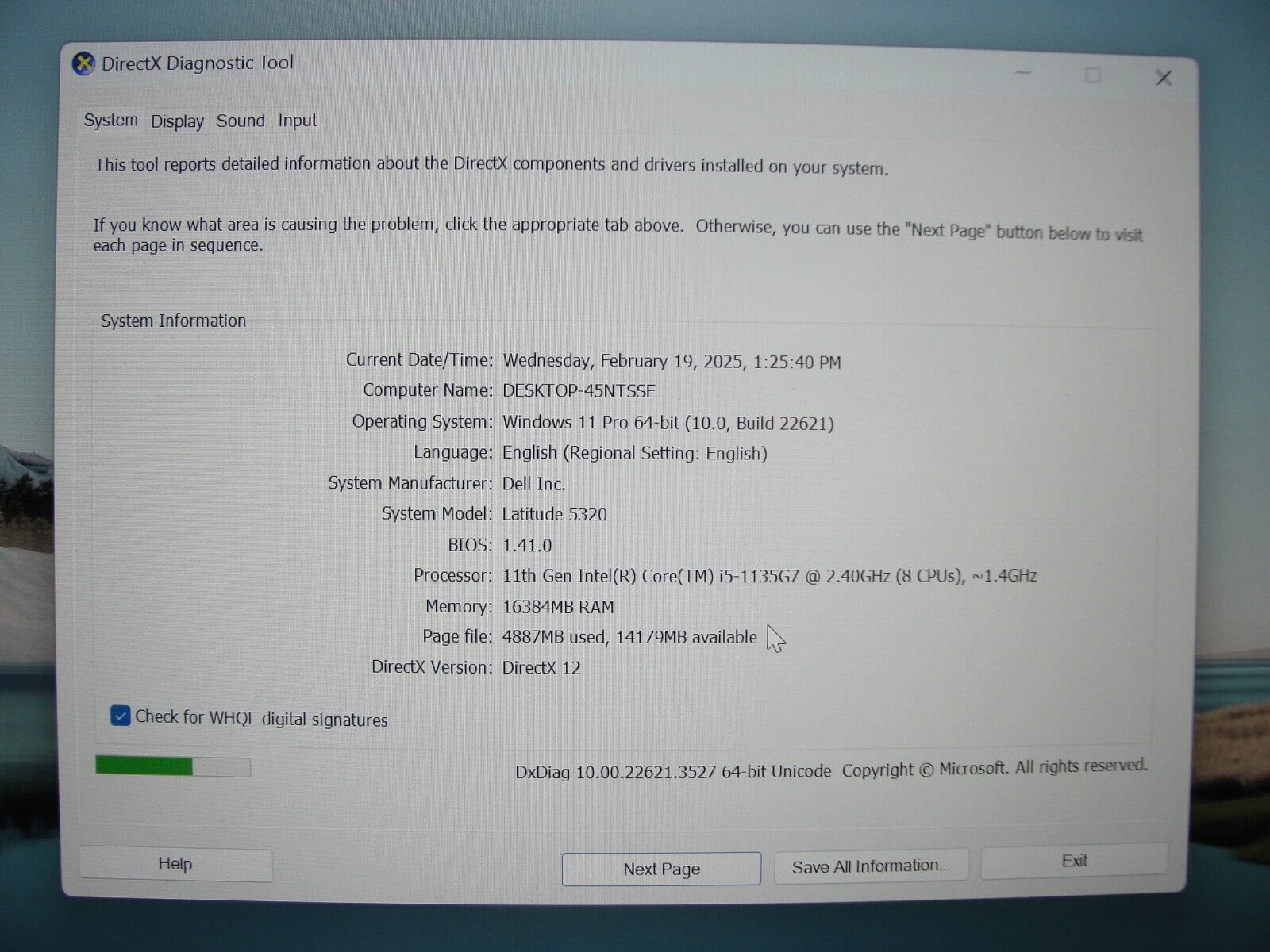 Dell Latitude 5320 14” FHD Intel Core i5-1135G7  2.4GHz 16GB SSD Reset 256GB