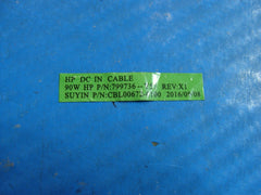 HP 15-ay125nr 15.6" DC IN Power Jack w/Cable 799736-Y57