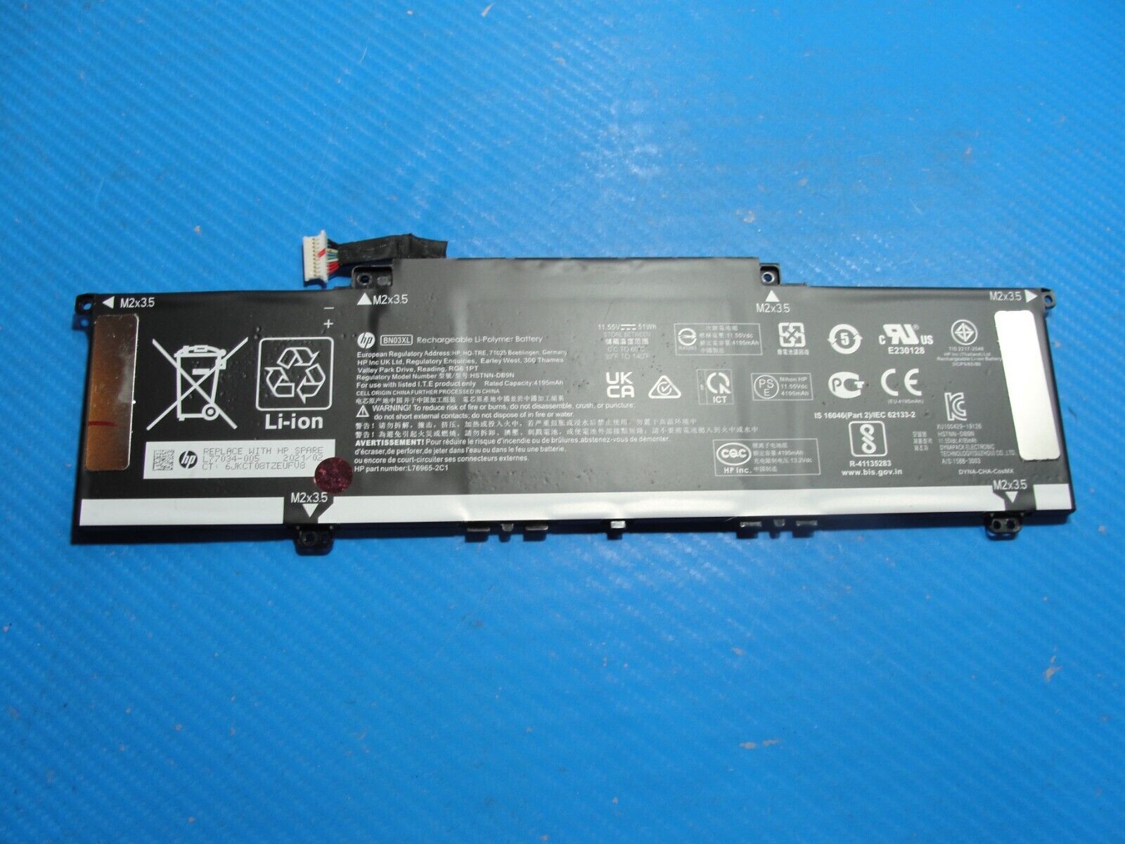 HP Envy x360 15.6” 15m-es0023dx Battery 11.55V 51Wh 4195mAh BN03XL L77034-005