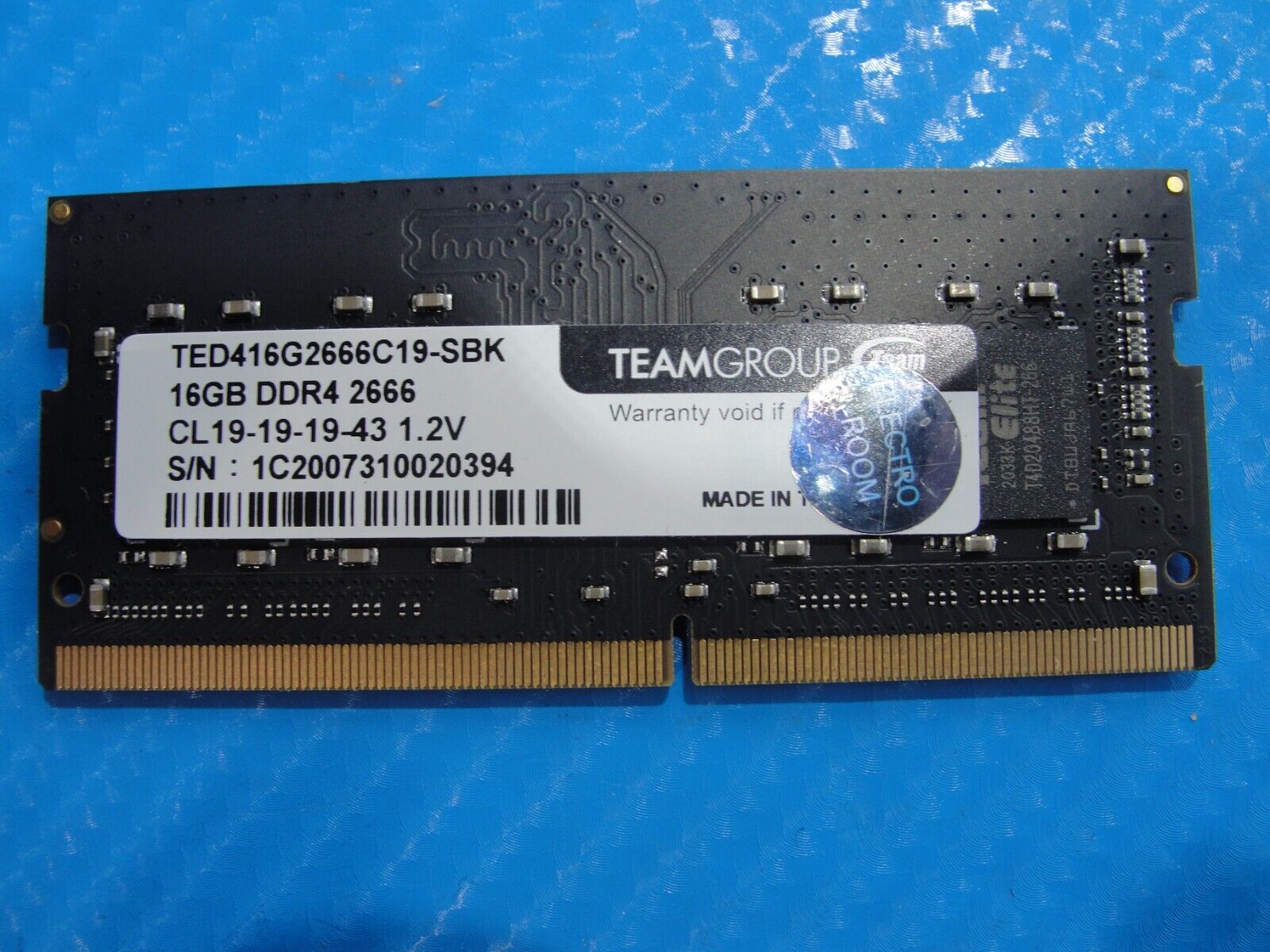 Acer A515-43-R070 Team Group 16GB Memory RAM SO-DIMM TED416G2666C19-SBK