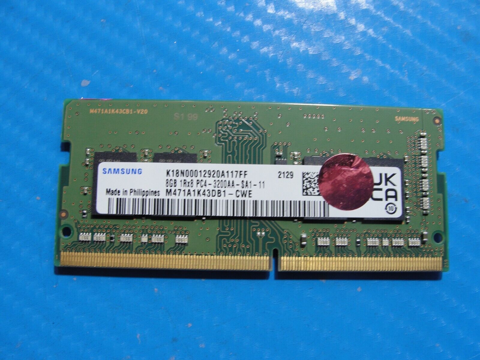 HP 17-by4013dx Samsung 8GB 1Rx8 PC4-3200AA SO-DIMM Memory RAM M471A1K43DB1-CWE